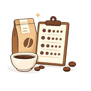Ilustração da curadoria de cafés