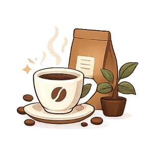 Ilustração de xícara de café pronta